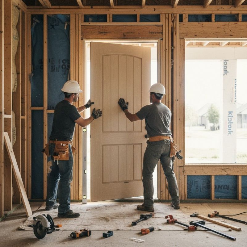 Mahogany Door Installation