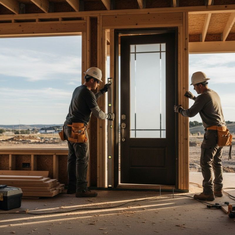 Mahogany Door Installation